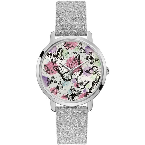 Guess Watch Mariposa Silver Leather Analog Watch Women's Watch GW0008L1 - Kiwi Watches