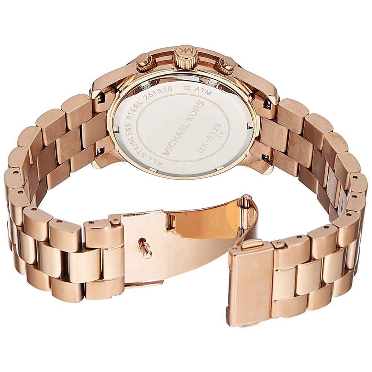 Michael Kors Runway Rose Gold Stainless Steel Ladies Watch MK3336 Water resistance: 50 meters Movement: Quartz