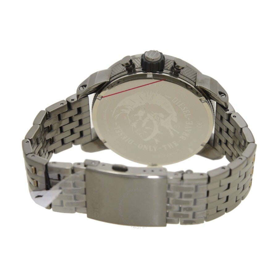 DIESEL Little Daddy Dual Time Chronograph Grey Dial Steel Men's Watch DZ7263