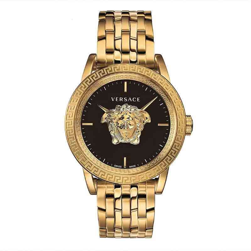 Versace Gold Stainless Steel Black Dial Men's Watch  VERD00818 - Kiwi Watches