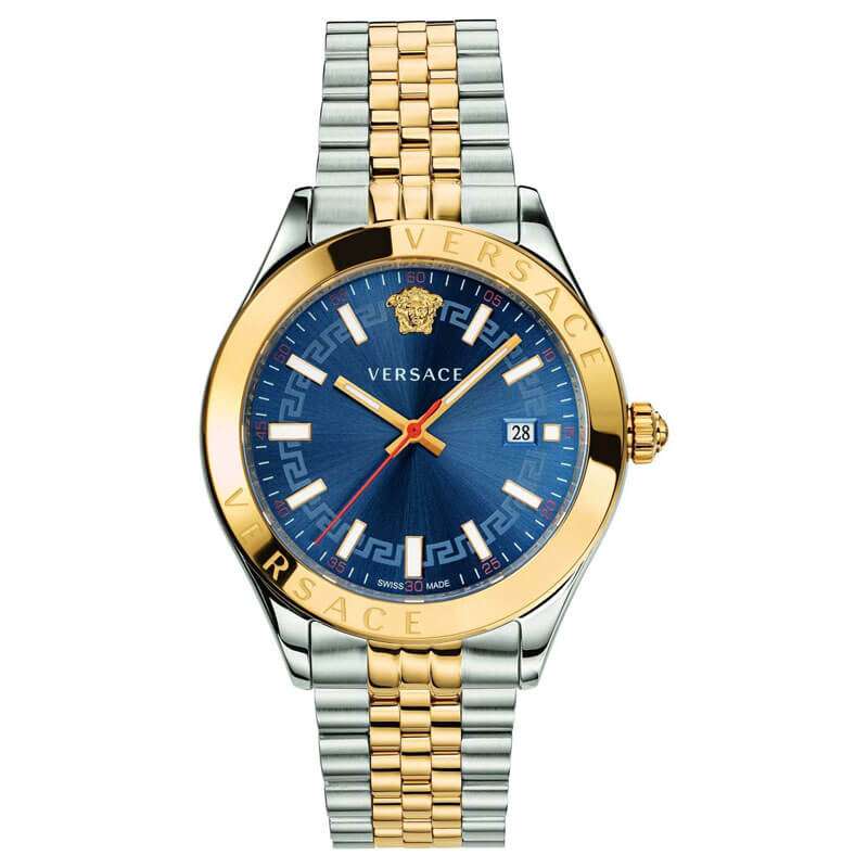 Versace Hellenyium Two-Tone Blue Dial Men's Watch  VEVK00520 - Kiwi Watches