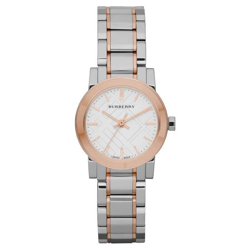 Burberry Women’s Swiss Made Stainless Steel Silver Dial 26mm Watch BU9205 Women's Watch BU9205 - Kiwi Watches