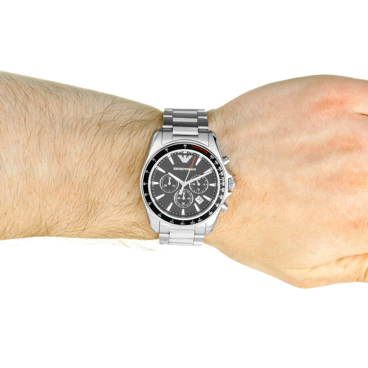 Emporio Armani Sigma Chronograph Black Dial Men's Watch AR6098 - Dawson Watches