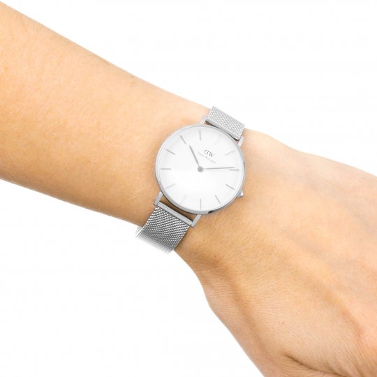 Daniel Wellington White Classic Sterling 32mm Women's Silver Watch DW00100164