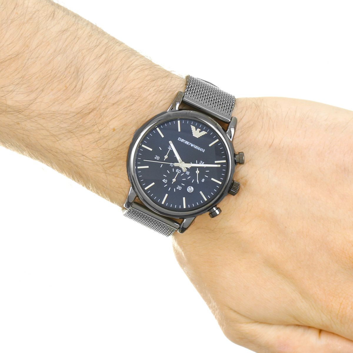 Emporio Armani Classic Gunmetal Chronograph Dial Men's Watch AR1979 Water resistance: 50 meters / 165 feet Movement: Quartz