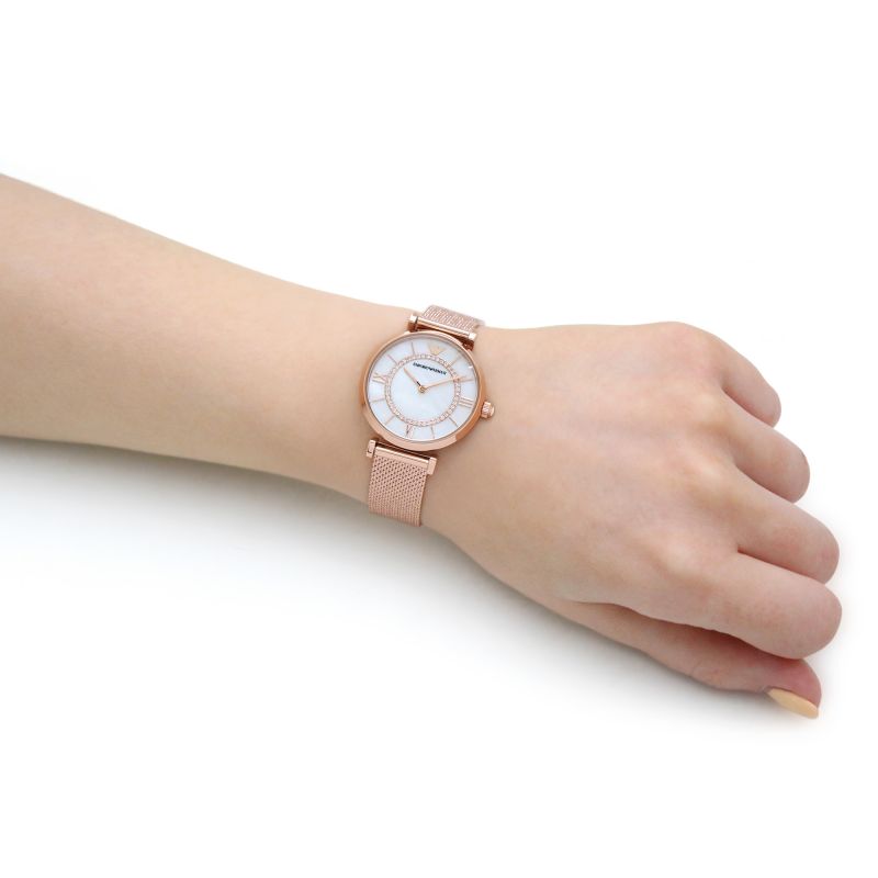 Emporio Armani Gianni T-Bar Crystal Pave Ladies Watch AR11320