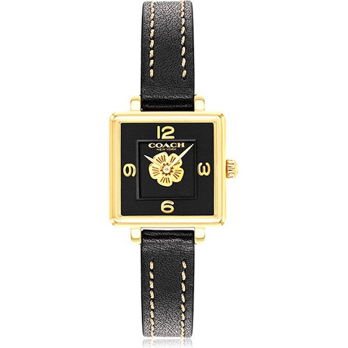Coach Black Leather Square Women's Watch 14503695 - Dawson Watches