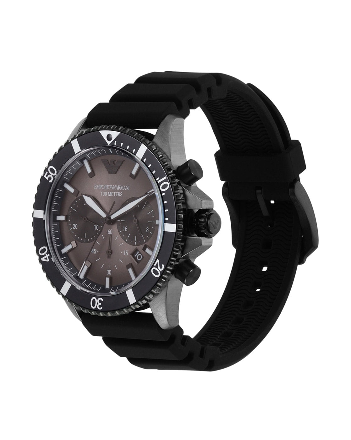 Emporio Armani Chronograph Black Silicone Men's Watch AR11515 - Dawson Watches #3
