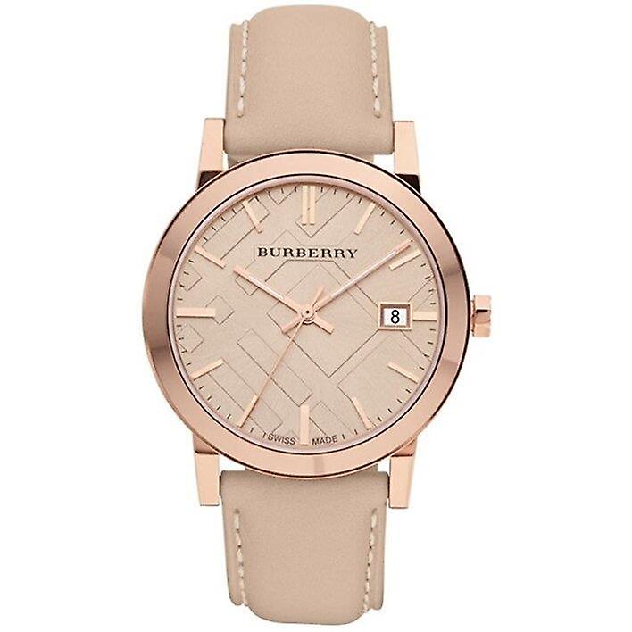 Burberry Tan Dial Leather Strap Unisex Watch BU9014