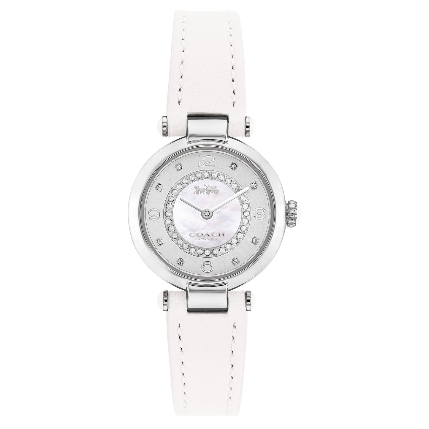 Coach Cary White Leather Strap Women's Watch 14503893 - Dawson Watches