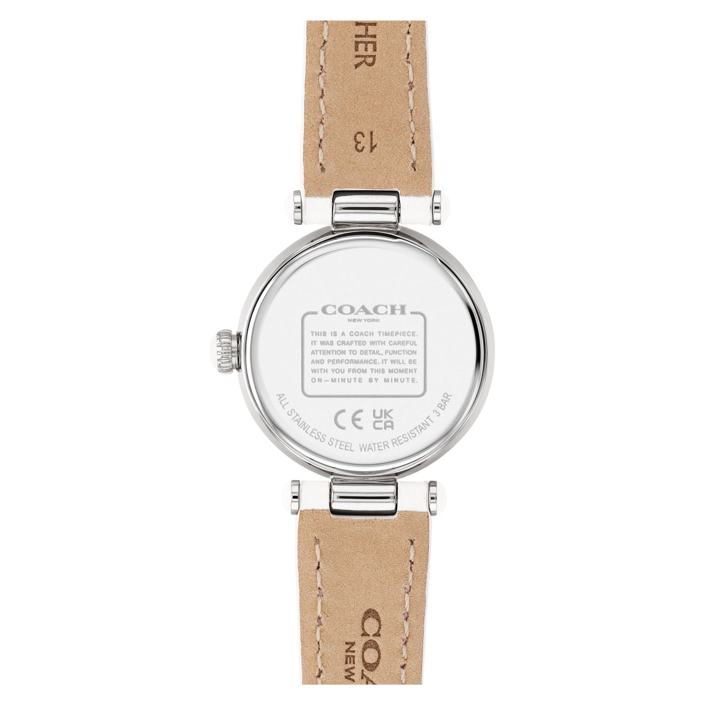 Coach Cary White Leather Strap Women's Watch 14503893 - Dawson Watches #3