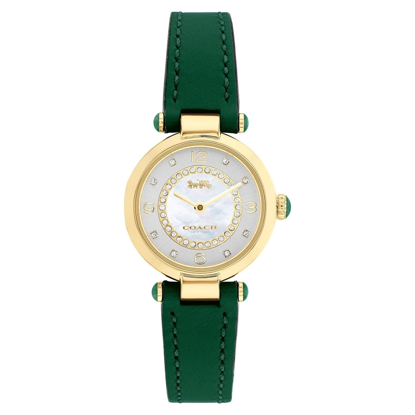 Coach Cary Green Leather Strap Women's Watch 14503894 - Dawson Watches