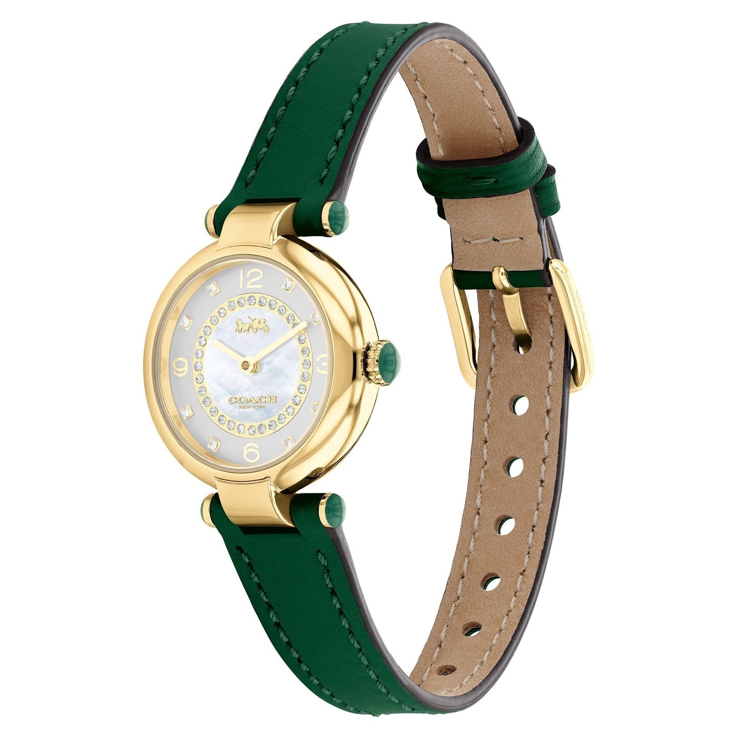 Coach Cary Green Leather Strap Women's Watch 14503894 - Dawson Watches #2