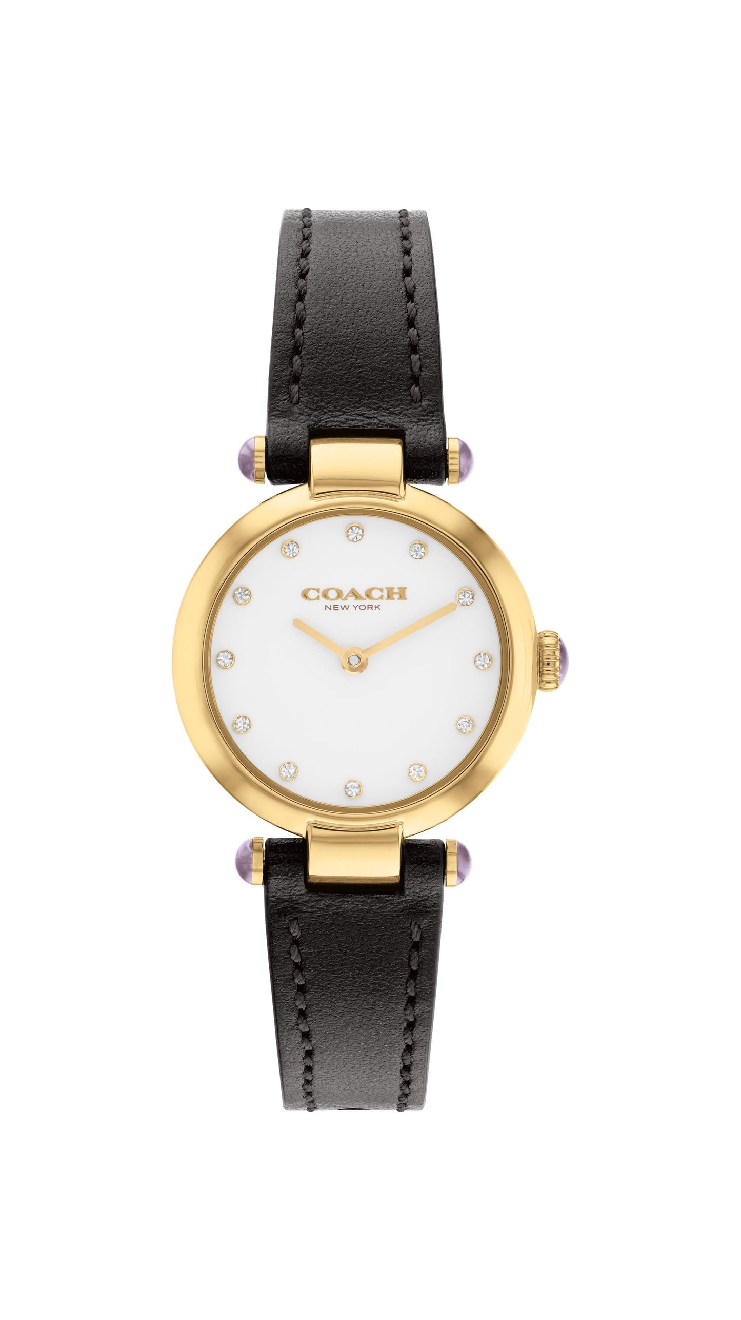 Coach Cary Chalk Black Leather Strap Women's Watch 14504014 - Dawson Watches