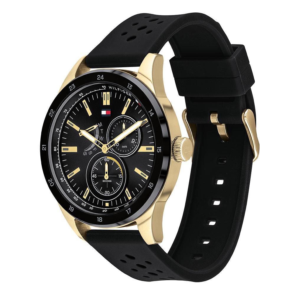 Tommy Hilfiger Multi-function Black Silicone Men's Watch 1791636