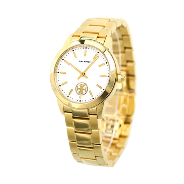 Tory Burch Yellow Gold Collins White Dial Watch Women's Watch TBW1300 - Image 5