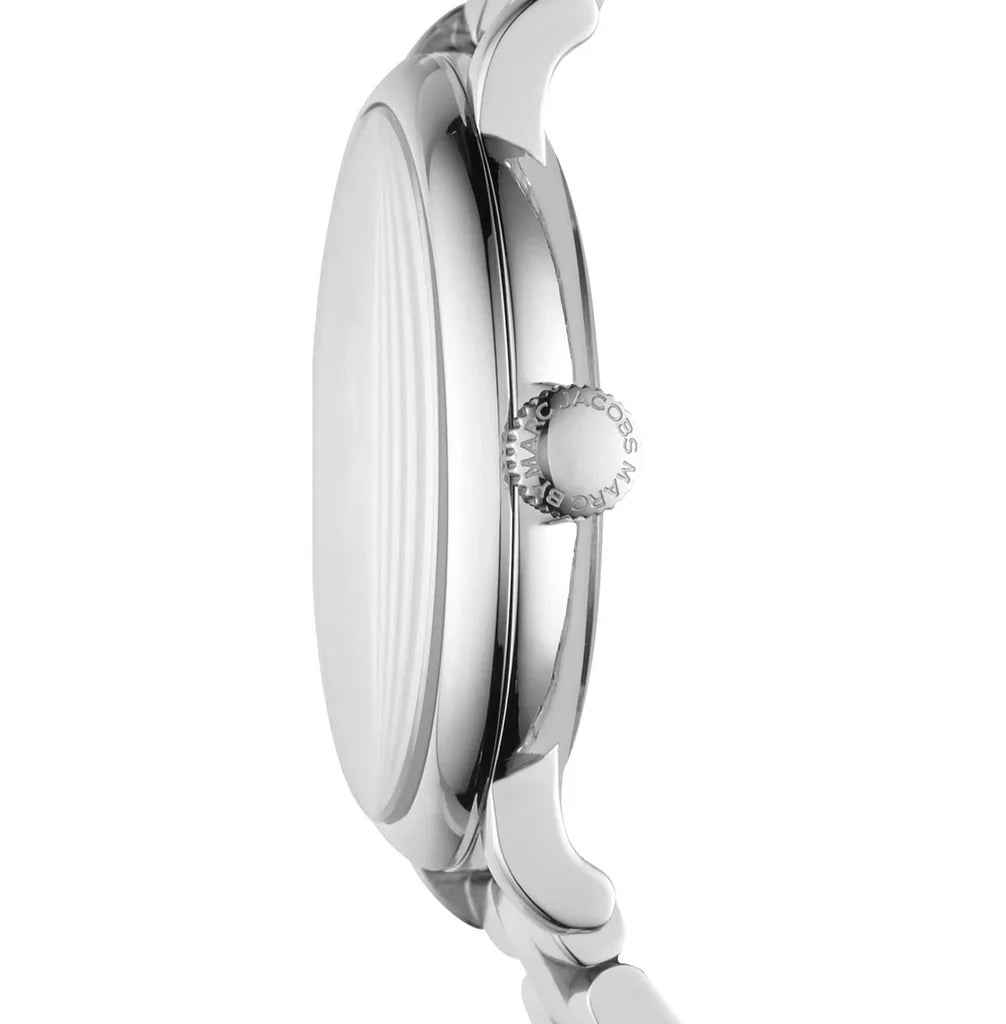 Marc By Marc Jacobs Baker Pink Dial Silver Tone Watch MBM3283