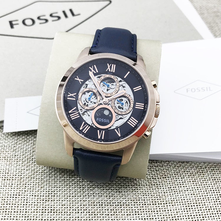 Fossil Grant Automatic Multi-Function Skeletal Dial Men's Watch ME3029