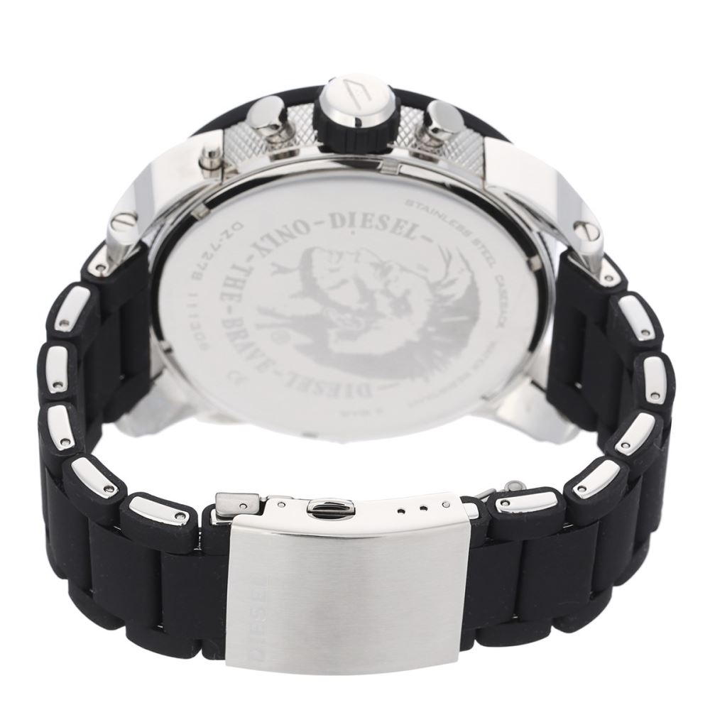 Diesel Big Daddy DZ7278 316L black stainless steel 3ATM (30m) water-resistant 4 Time zones (GMT)