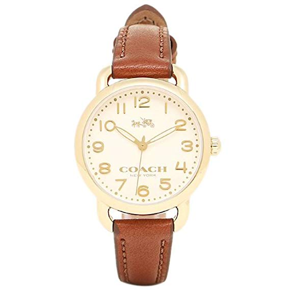Coach Delancey White Dial Brown Leather Strap Ladies Watch 14502248