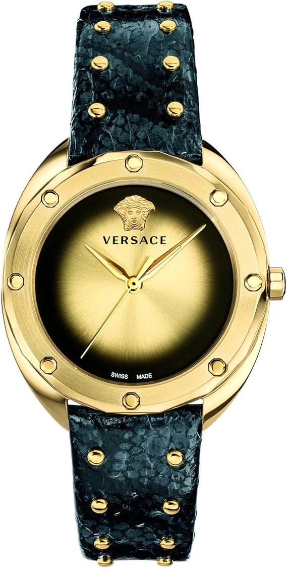 Versace Shadov Quartz Champagne Dial Watch VEBM00318