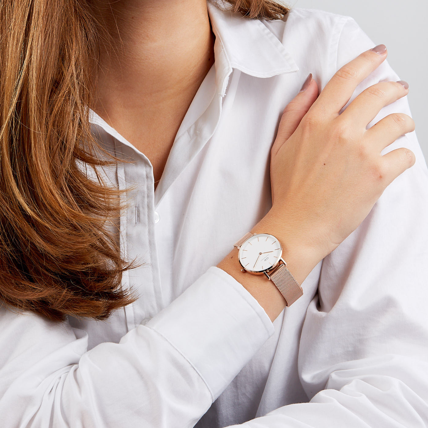 Daniel Wellington White Melrose 32mm Women's Gold Watch DW00100163