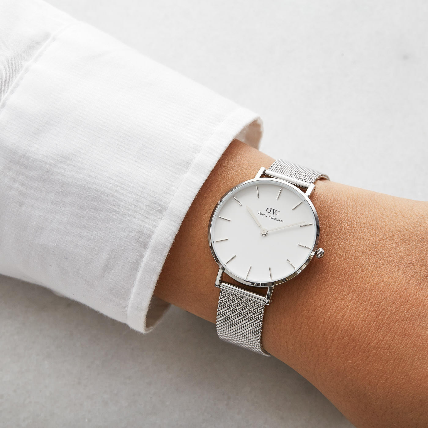 Daniel Wellington White Classic Sterling 32mm Women's Silver Watch DW00100164
