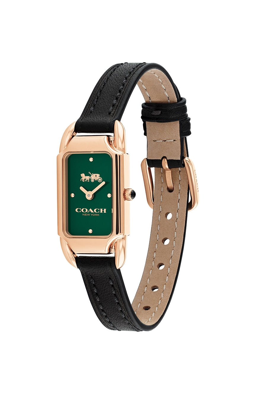 Coach Cadie Green Dial Leather Strap Women's Watch 14504068 - Dawson Watches #2