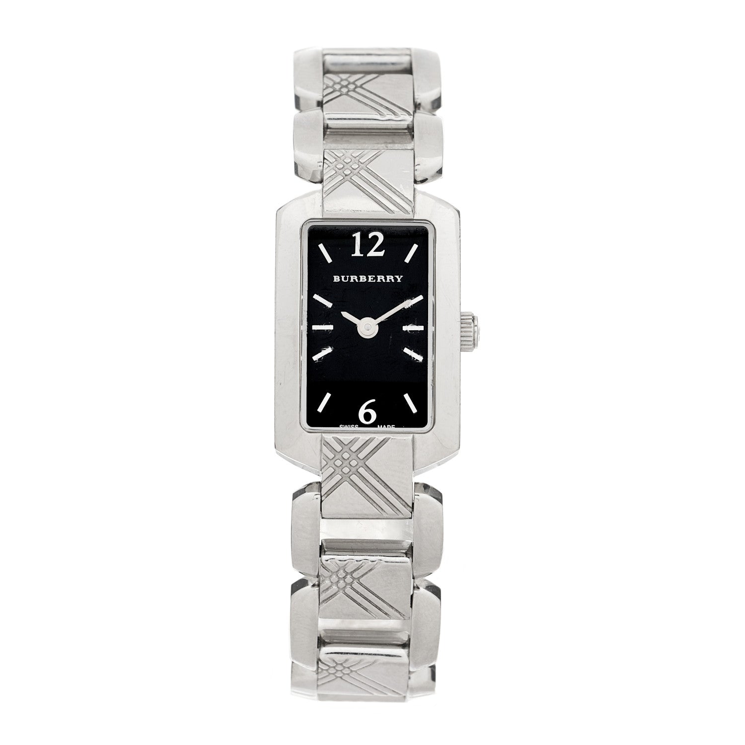 Burberry Signature Quartz Black Dial Silver Steel Strap Watch for Women - BU4210 BU4210 - Image 1