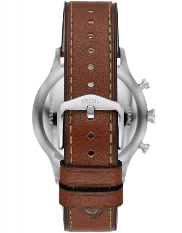Fossil Retro Pilot Chronograph Brown Leather Men's Watch FS5809