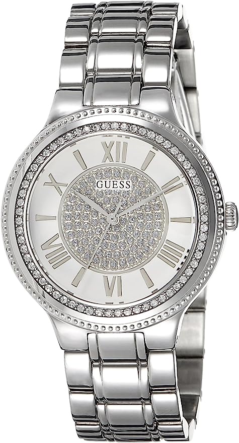 Guess Women's Silver Stainless Steel and Silver Dail Women's Watch W0637L1 - Kiwi Watches