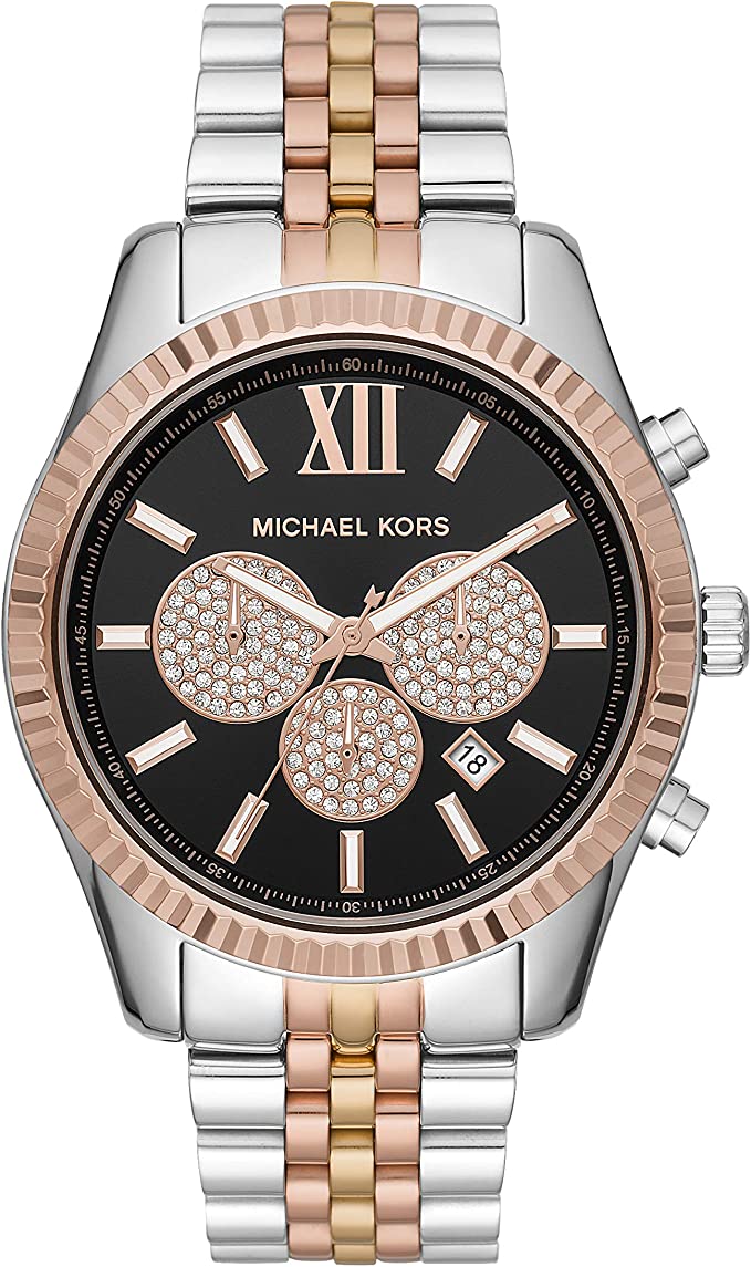 Michael Kors Lexington Tri Tone Men's Watch MK8714 - Kiwi Watches