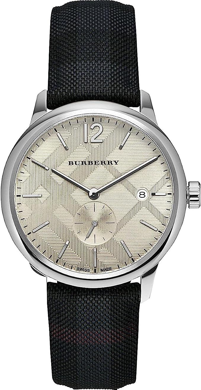 Burberry Men's Check Stamped Round Dial Men's Watch  BU10008 - Kiwi Watches