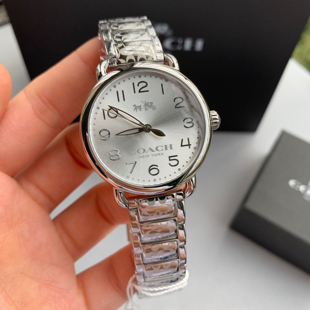 Coach Delancey Silver Dial Stainless Steel Ladies Watch 14502495