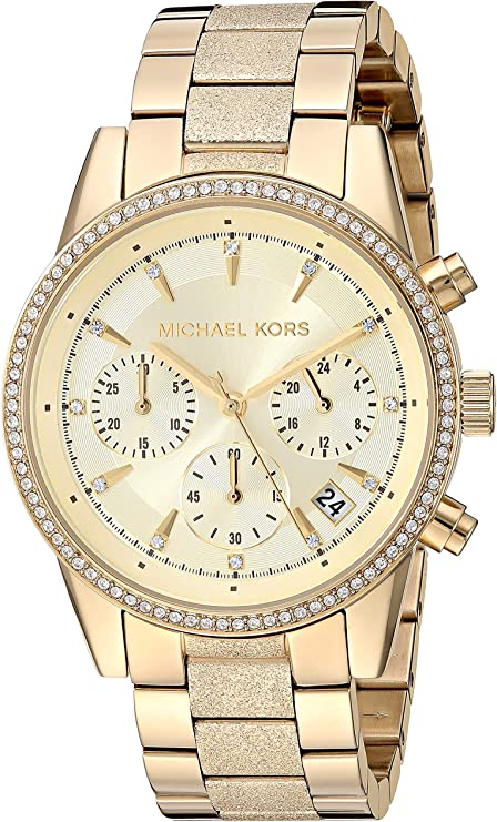 Michael Kors Ritz Chronograph Gold Tone Women's Watch MK6597 - Kiwi Watches