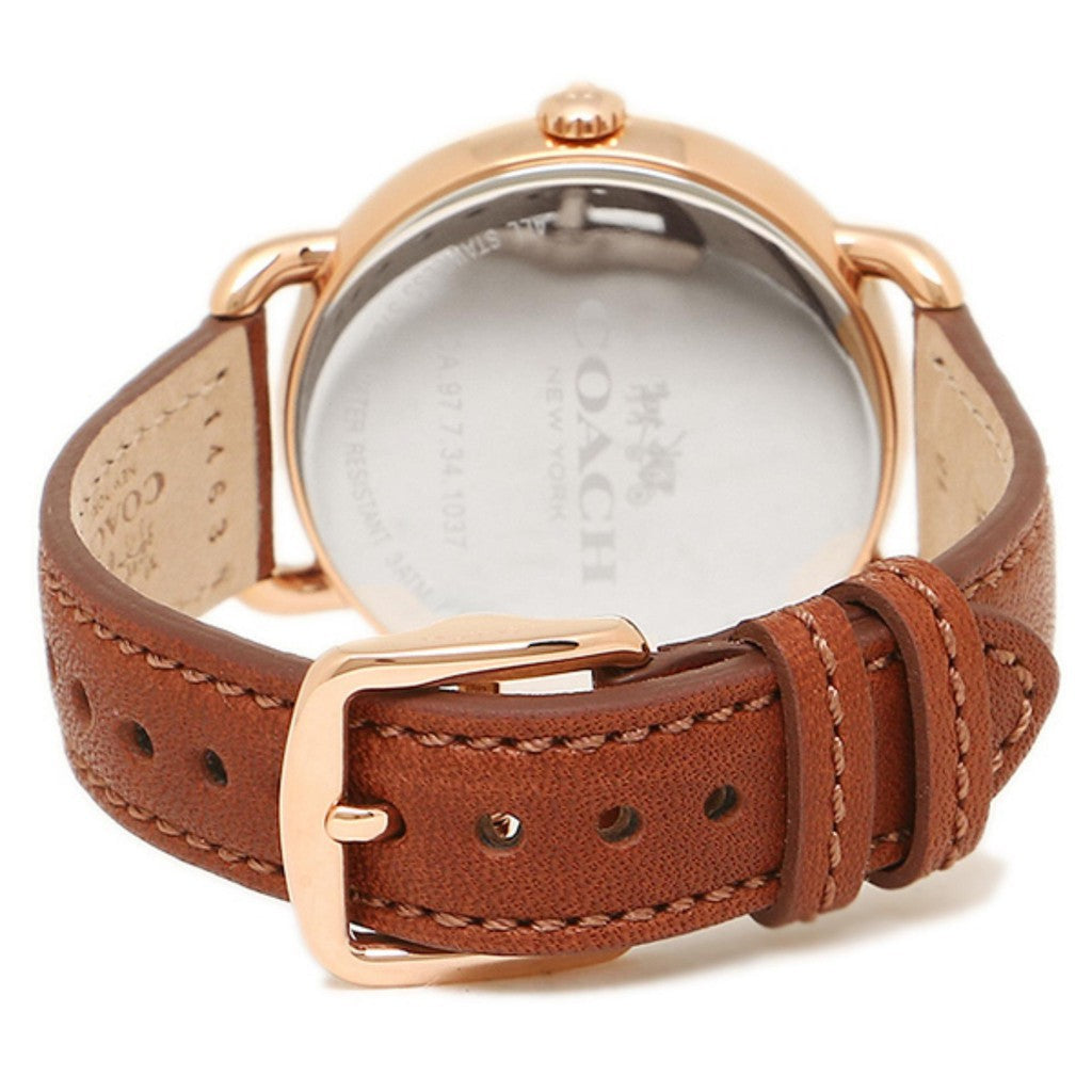 Coach Delancey White Dial Brown Leather Strap Ladies Watch 14502268