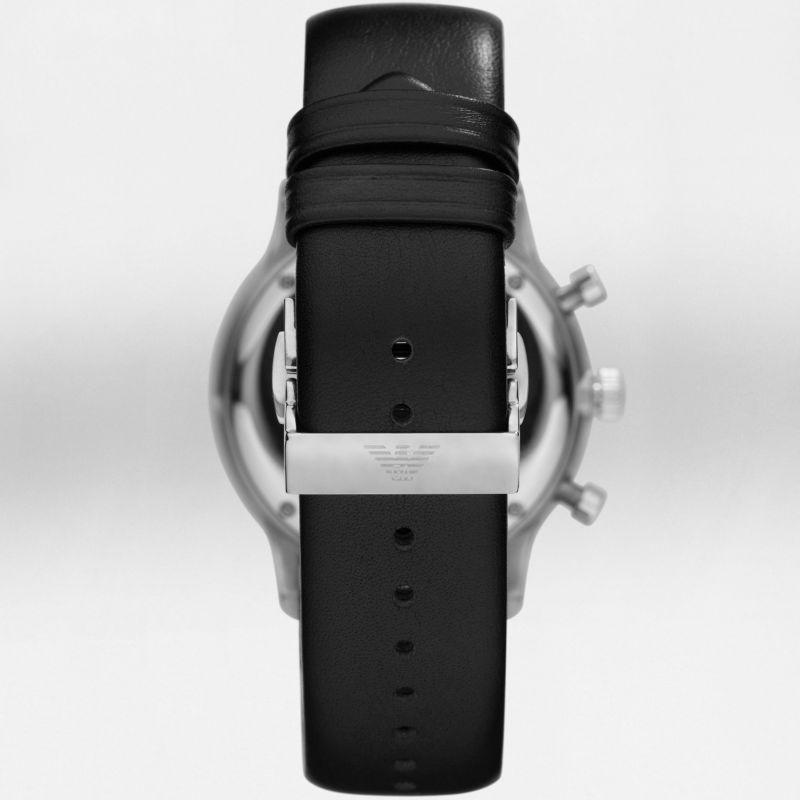 Emporio Armani Black Leather Men's Watch#AR0397 - Dawson Watches #2