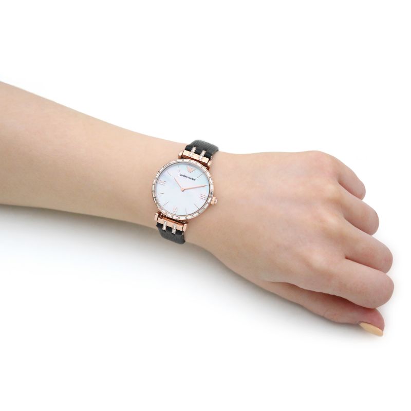 Emporio Armani Gianni T-Bar White Dial Women's Watch AR11295