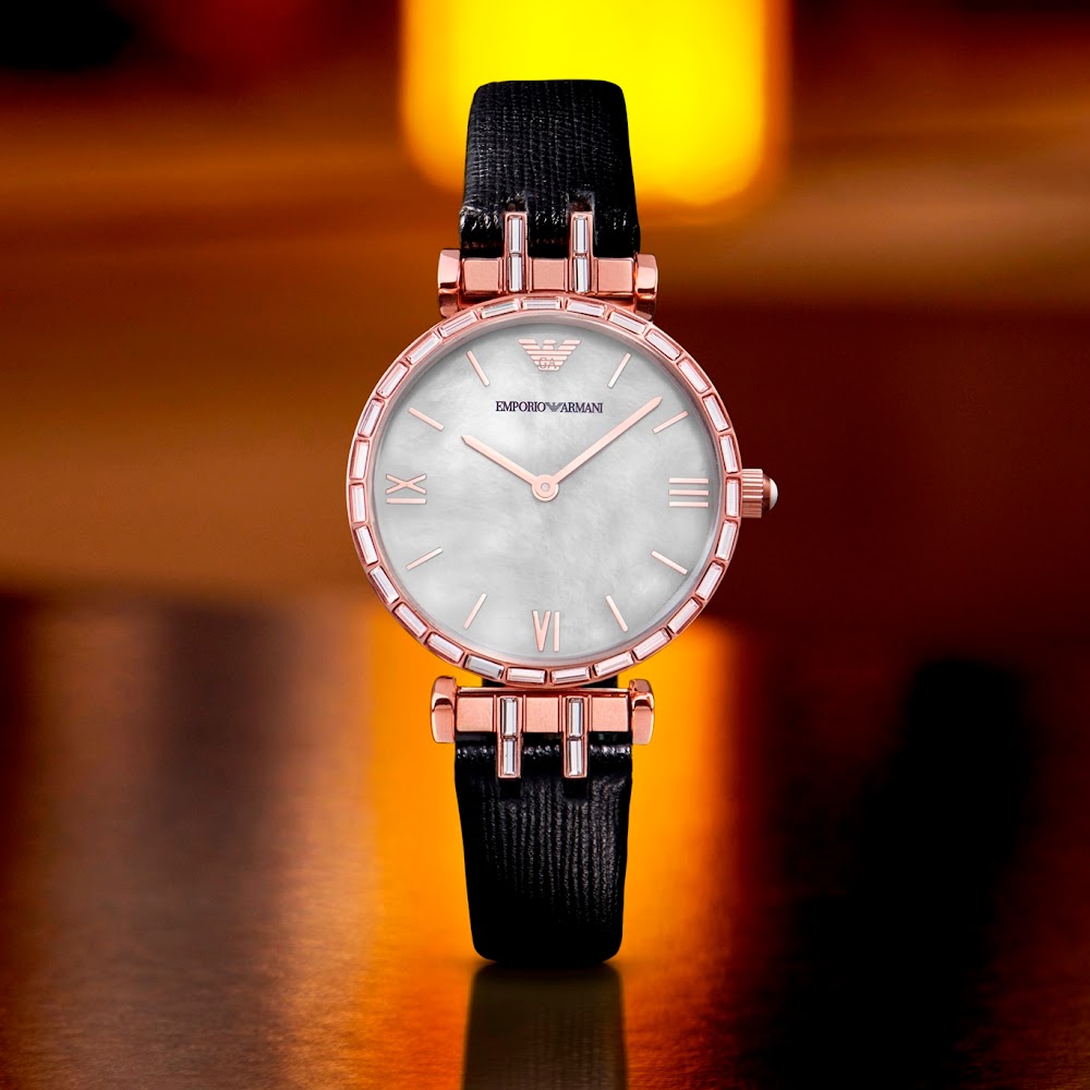 Emporio Armani Gianni T-Bar White Dial Women's Watch AR11295