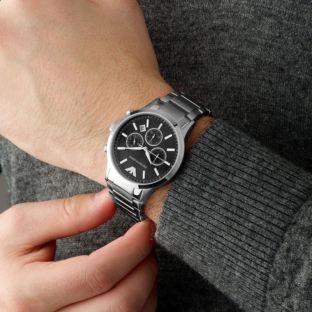 Emporio Armani Classic Chronograph Black Dial Men's Watch AR2434