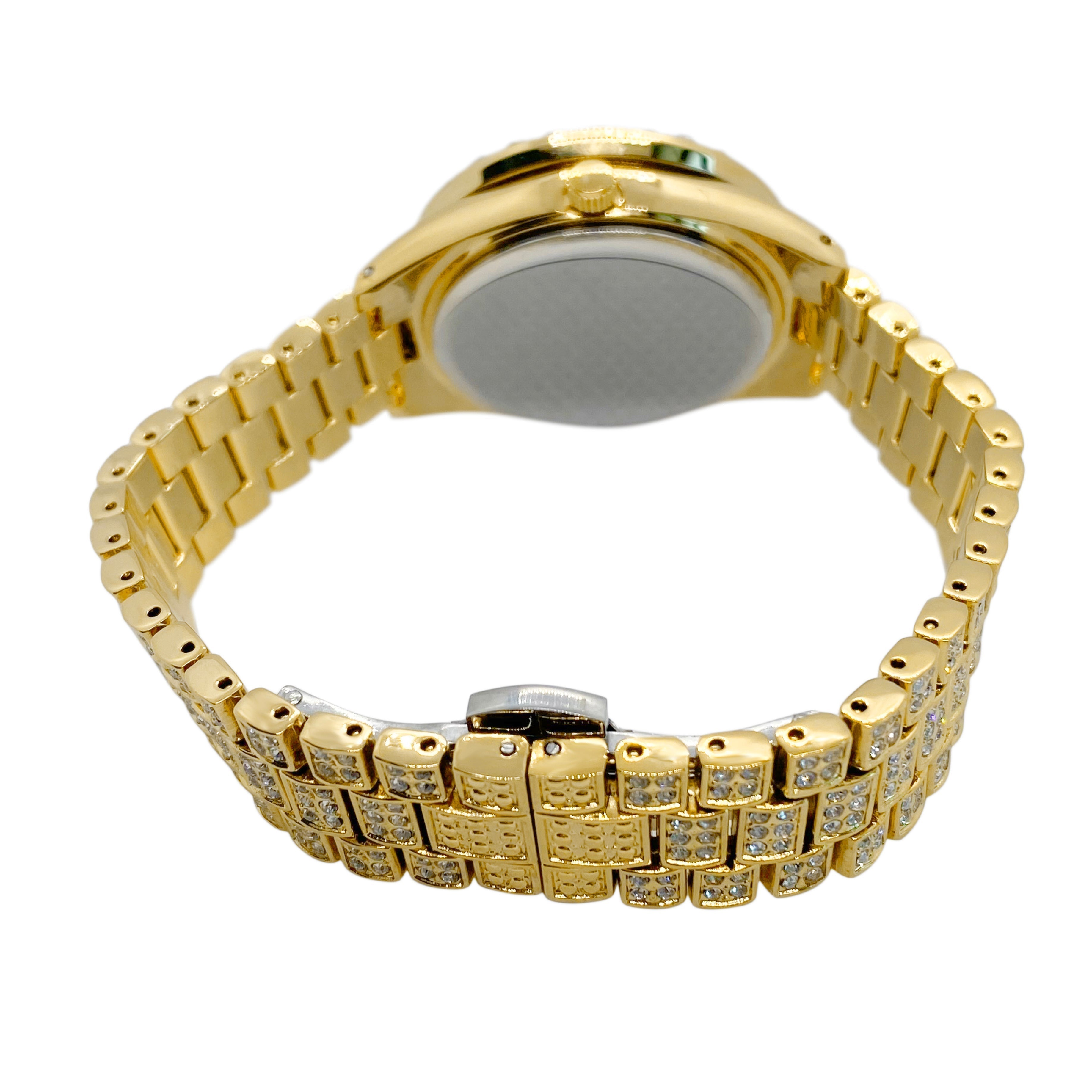 Big Daddy Bling Gold Pink Dial Roman Numeral Watch BD02032001 - Image 3