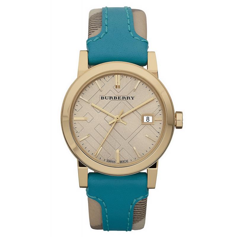 Burberry Ladies Blue Leather Strap Women's Watch BU9112 - Kiwi Watches