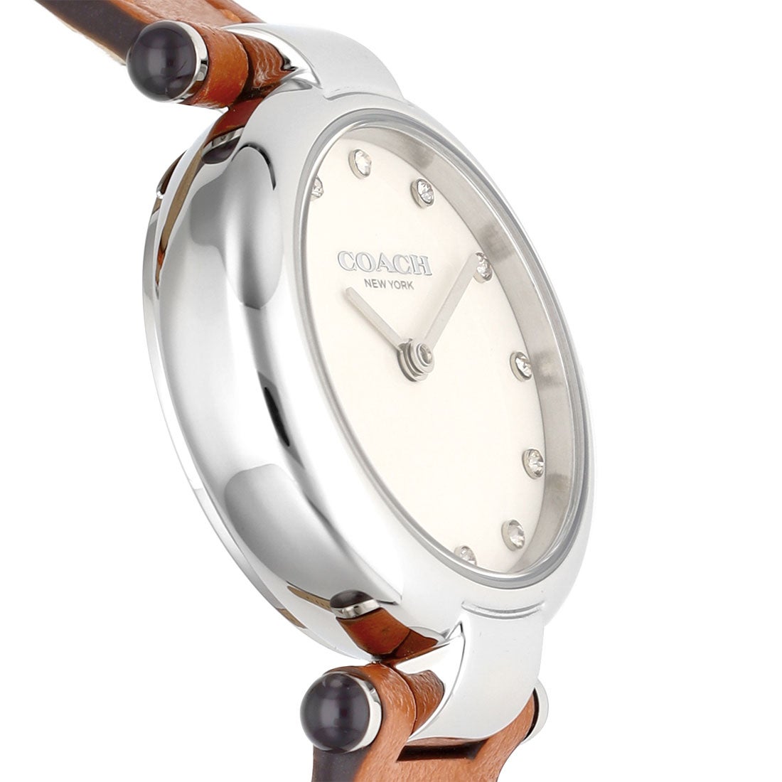 Coach Cary Chalk Brown Leather Strap Women's Watch 14504016 - Dawson Watches #2
