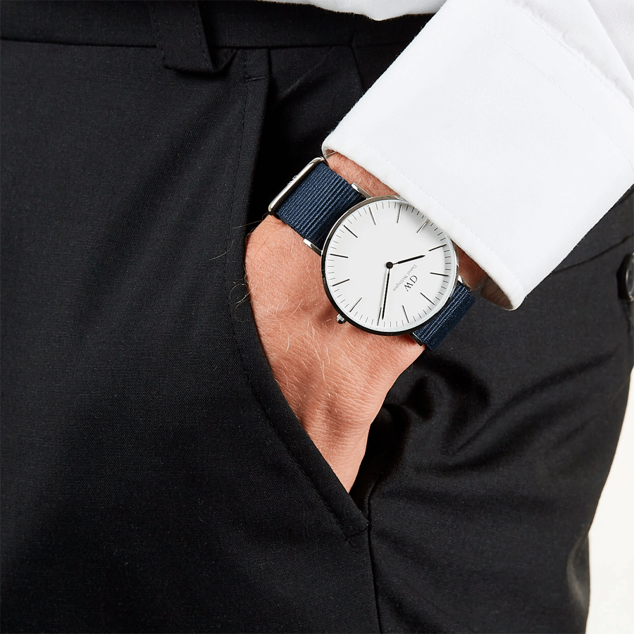 Daniel Wellington Classic Bayswater 40mm Men's Silver Watch DW00100276