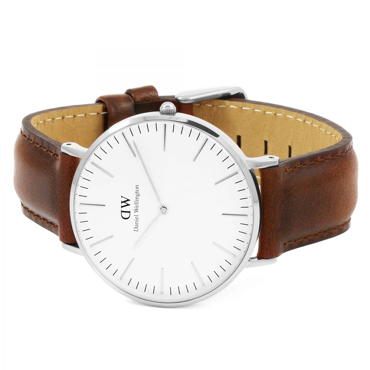 Daniel Wellington White Classic St Mawes 40mm Men's Silver Watch DW00100021 - Dawson Watches