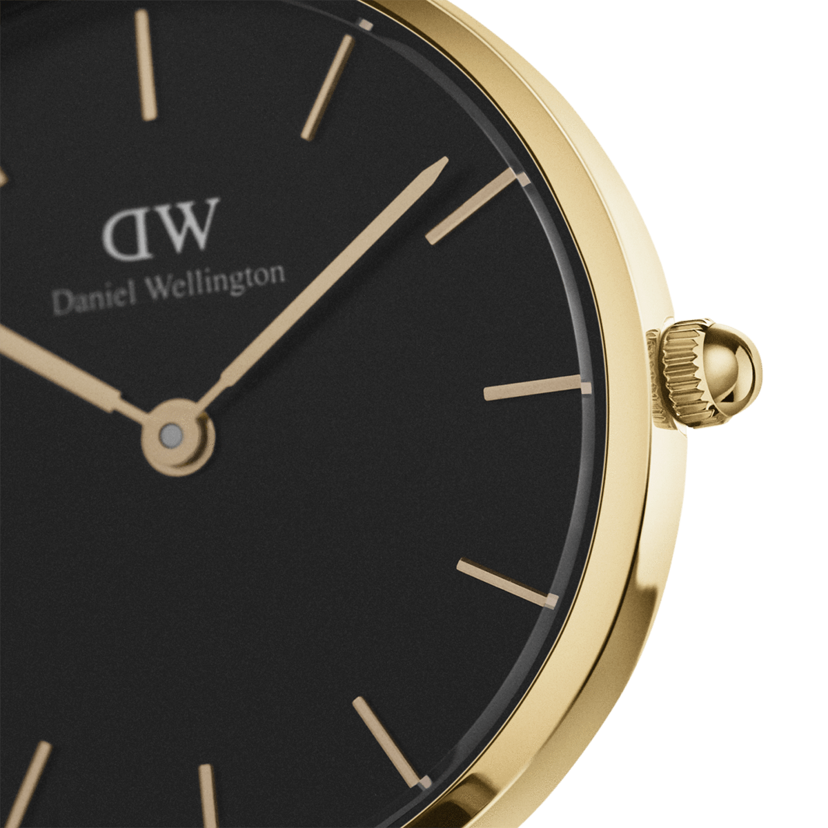 Daniel Wellington Petite Evergold Black Dial 28mm Ladies Watch DW00100349