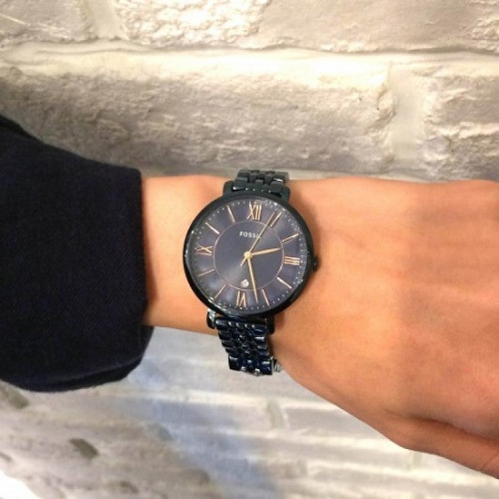 Fossil Jacqueline Navy Blue Ladies Watch ES4094