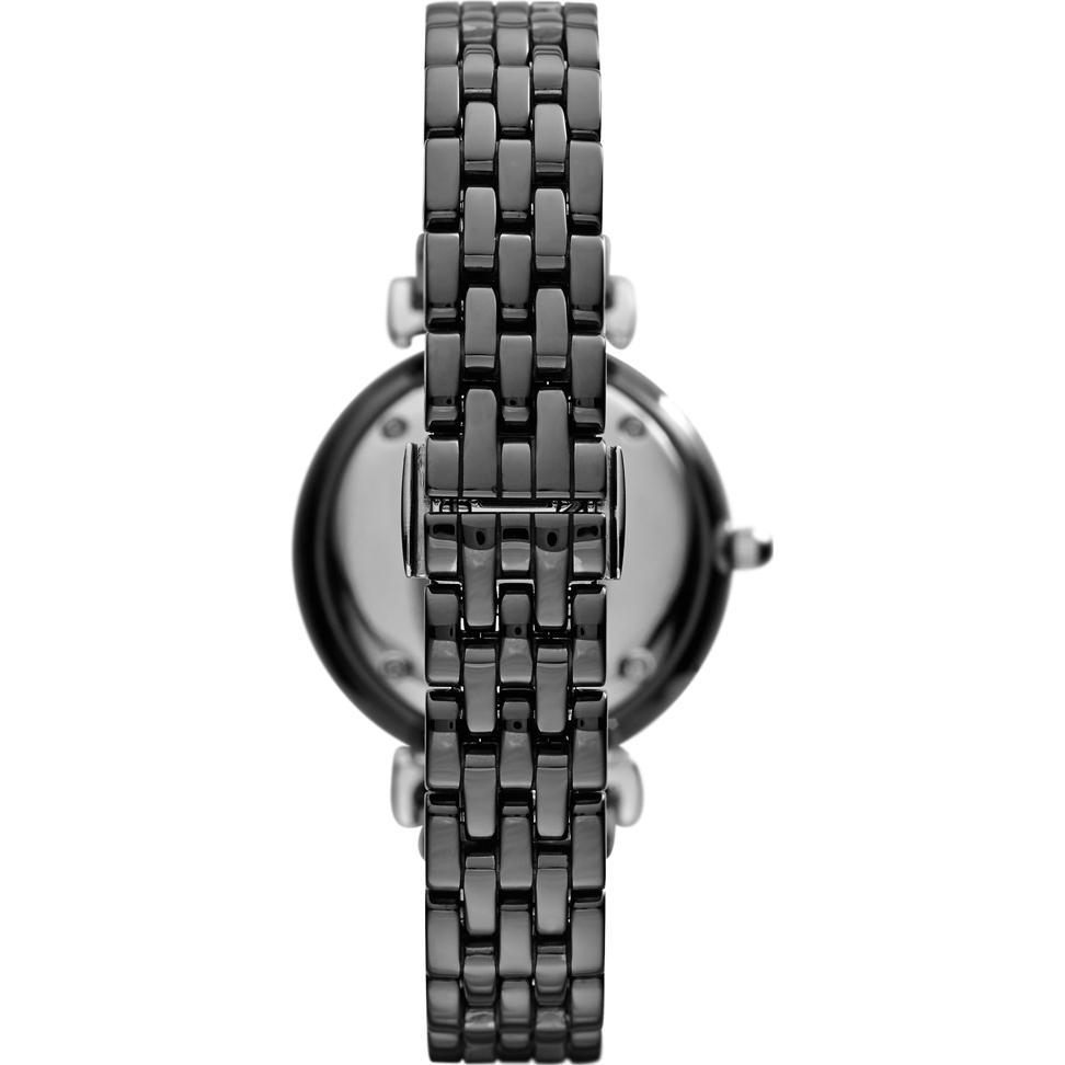 Emporio Armani Ceramica Black Dial Black Ceramic Quartz Ladies Watch AR1487
