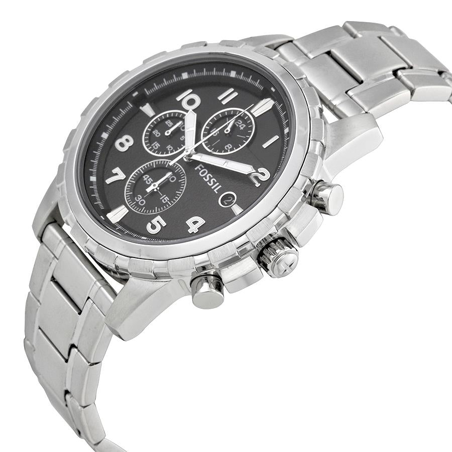 Fossil Dean Chronograph Black Dial Stainless Steel Men's Watch FS4542