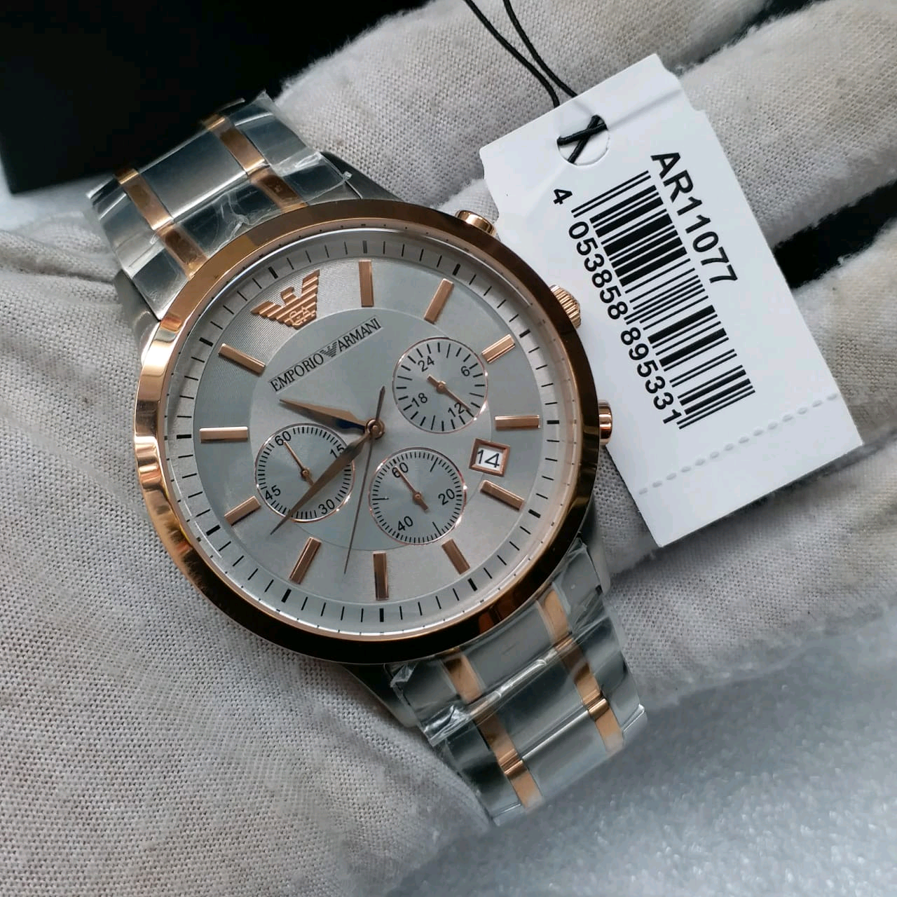 Emporio Armani Renato Chronograph Grey Dial Men's Watch AR11077